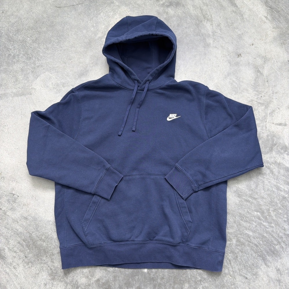 Nike Navy Blue Hoodie Size XL Long Sleeve Y2K